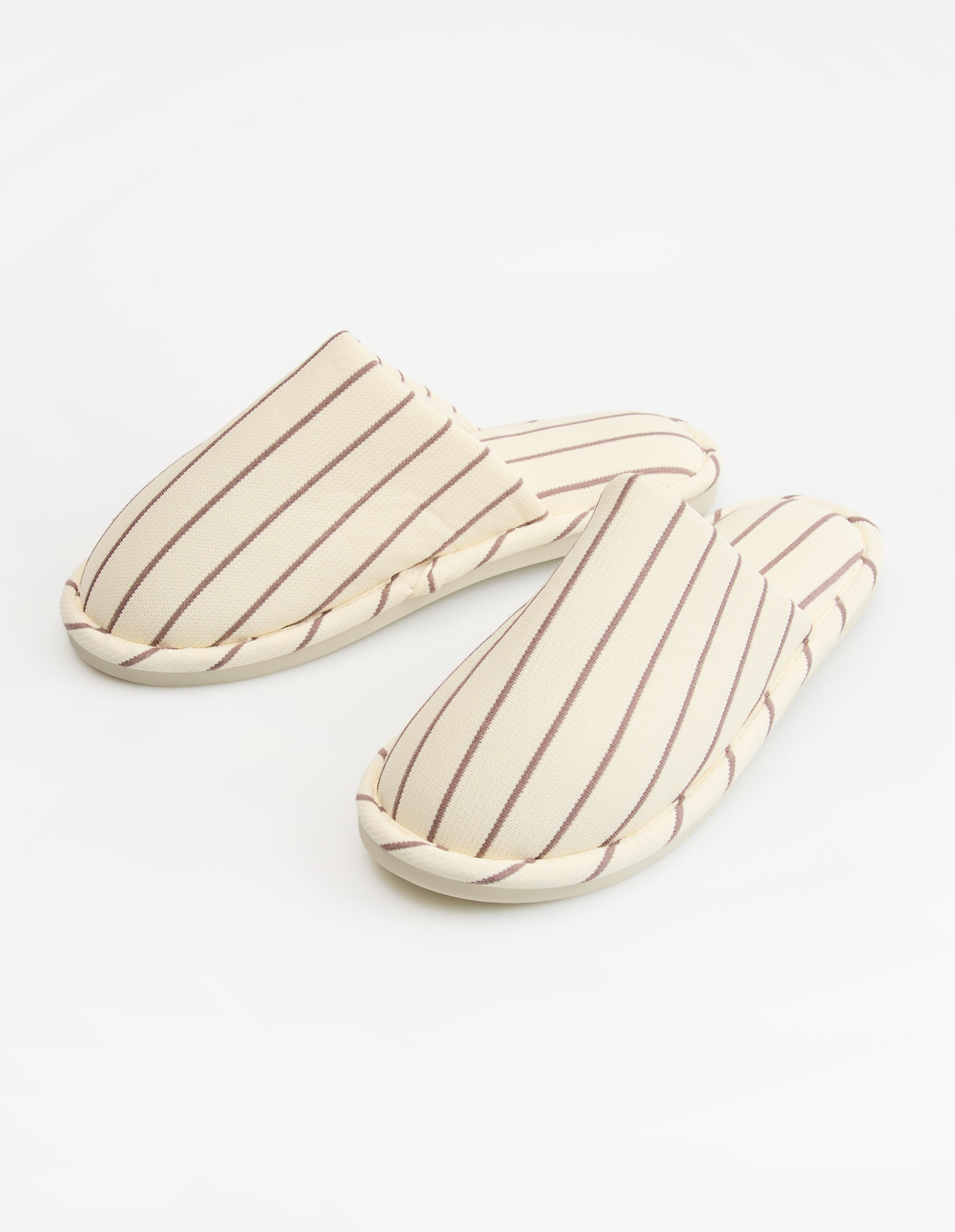 Candy Flip Striped Ribbed Knit Slippers 1