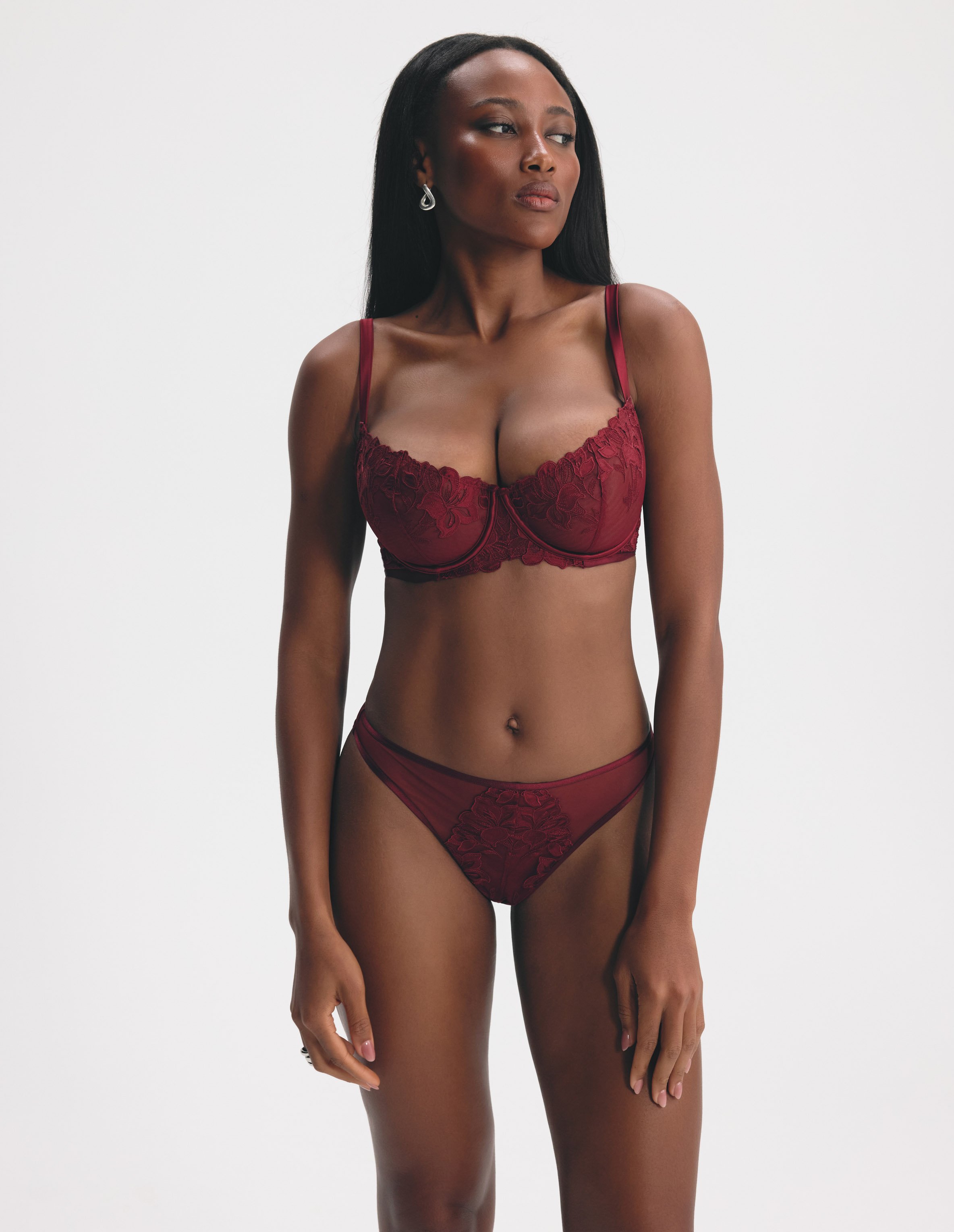 Moonlight Briefs with Embroidery on Tulle and Satin Shine