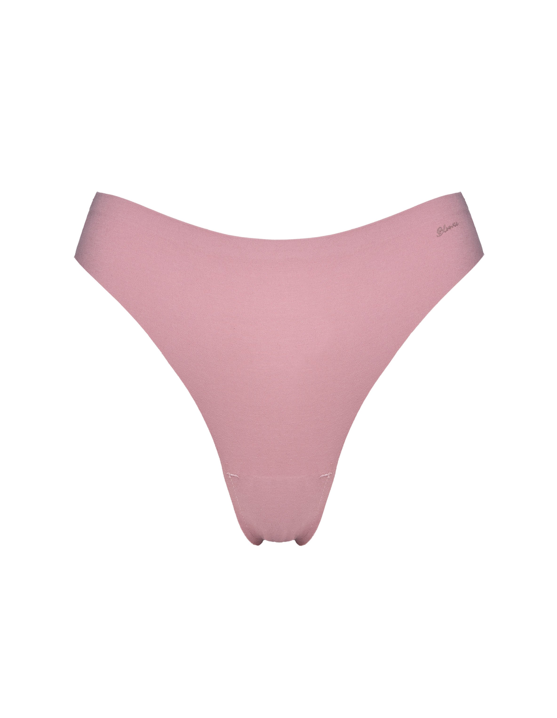 Cozy Pink Seamless Cotton Thongs