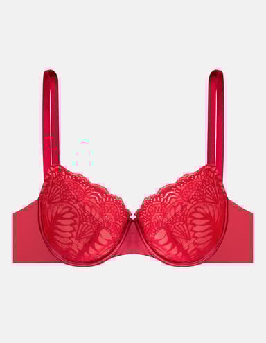 Semi-padded bra Isabelle - Red