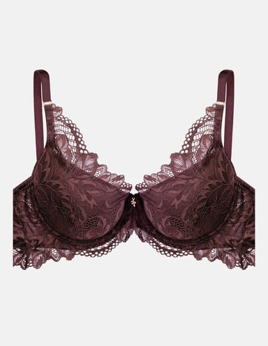 Push-up bra Insoley - maroon