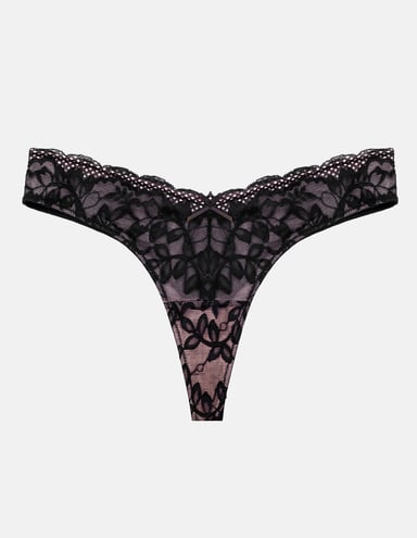 Thongs Klara - black and gold