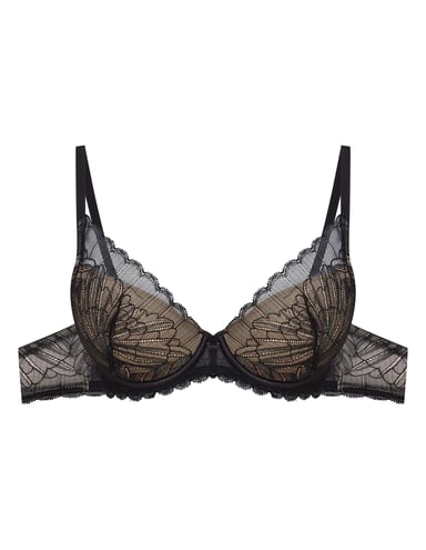 Push-up bra Oprah - black and gold