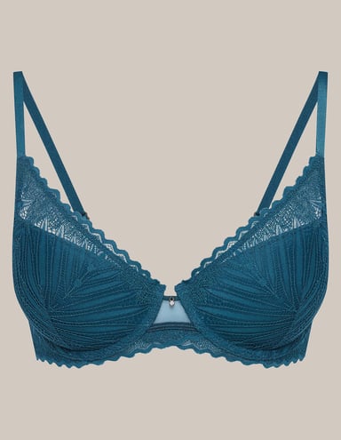 Biustonosz push-up Flore - ciemno-zielony