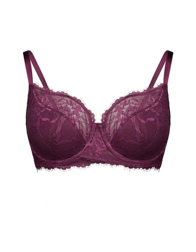Semi-padded bra Cloe - maroon