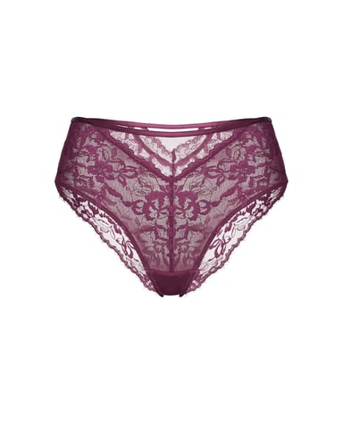 High-waisted panties Cloe - maroon