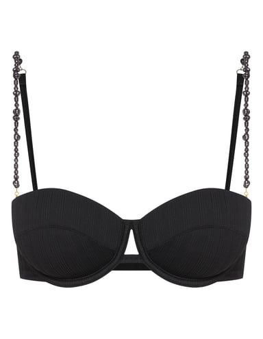 Bikini top push-up Pearl - Black