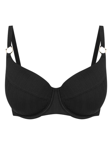 Padded bikini top Pearl - Black