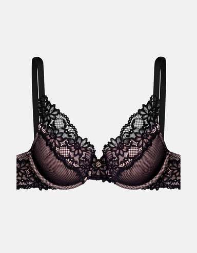 Push-up Bra Tiffie - black and gold