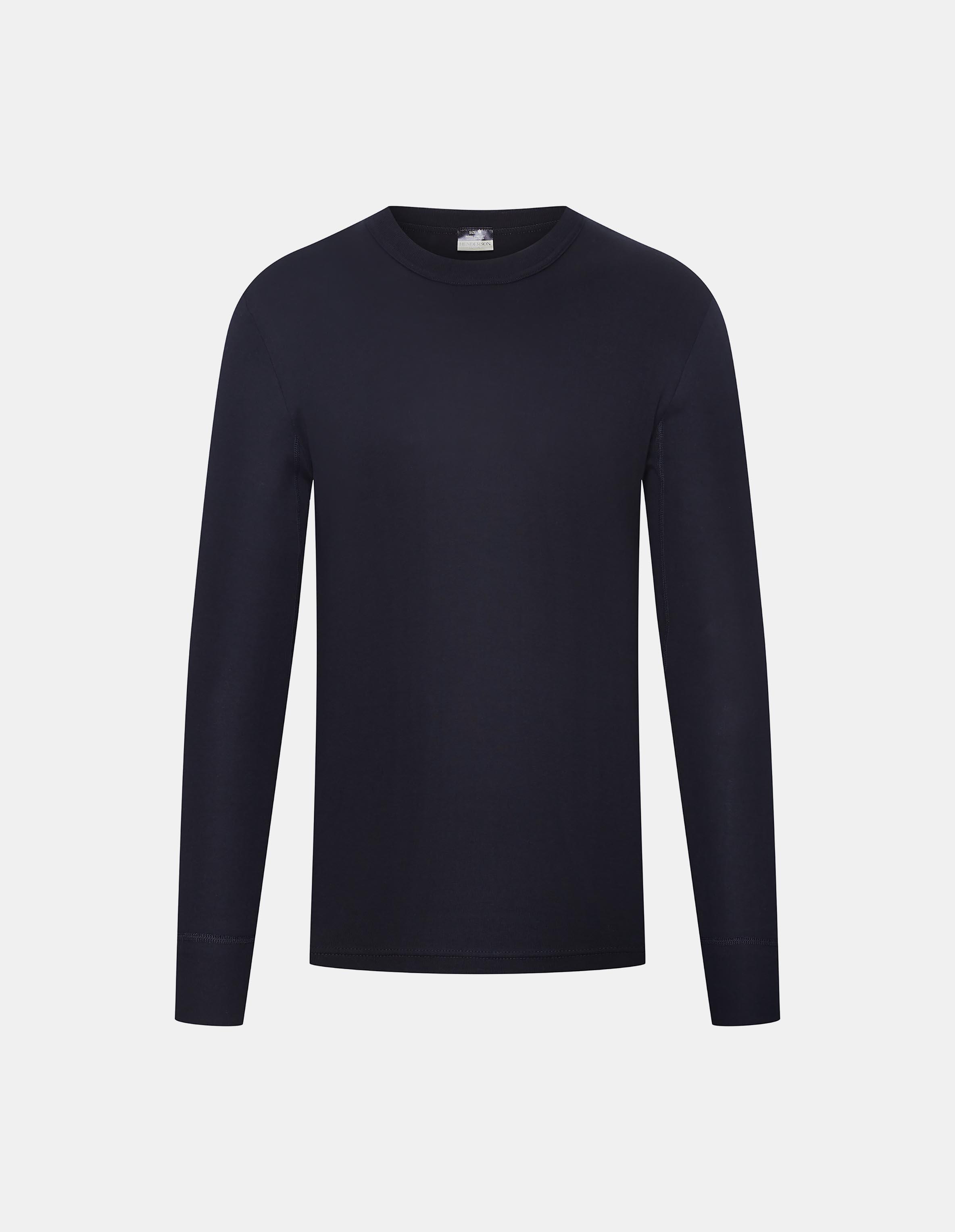 Cotton long-sleeved T-shirt