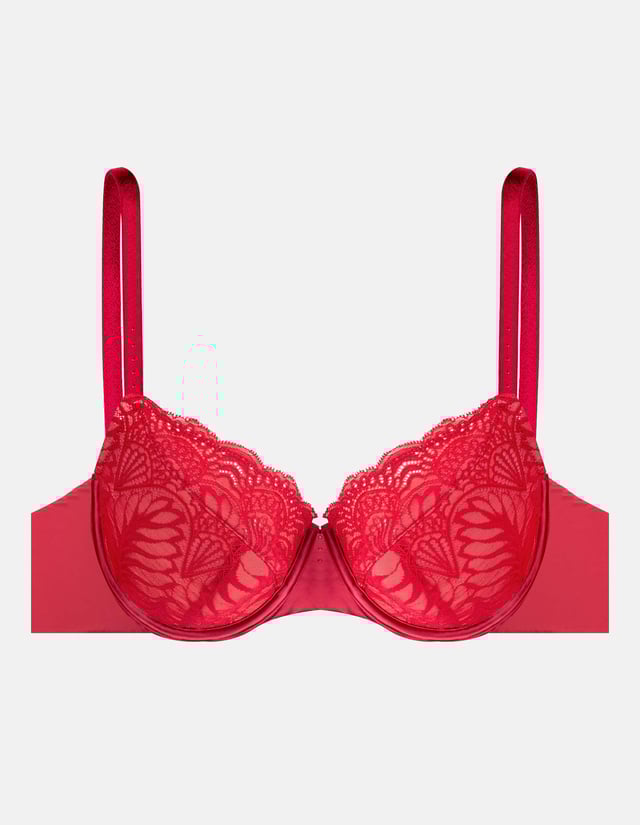 Semi-padded bra Isabelle - Red