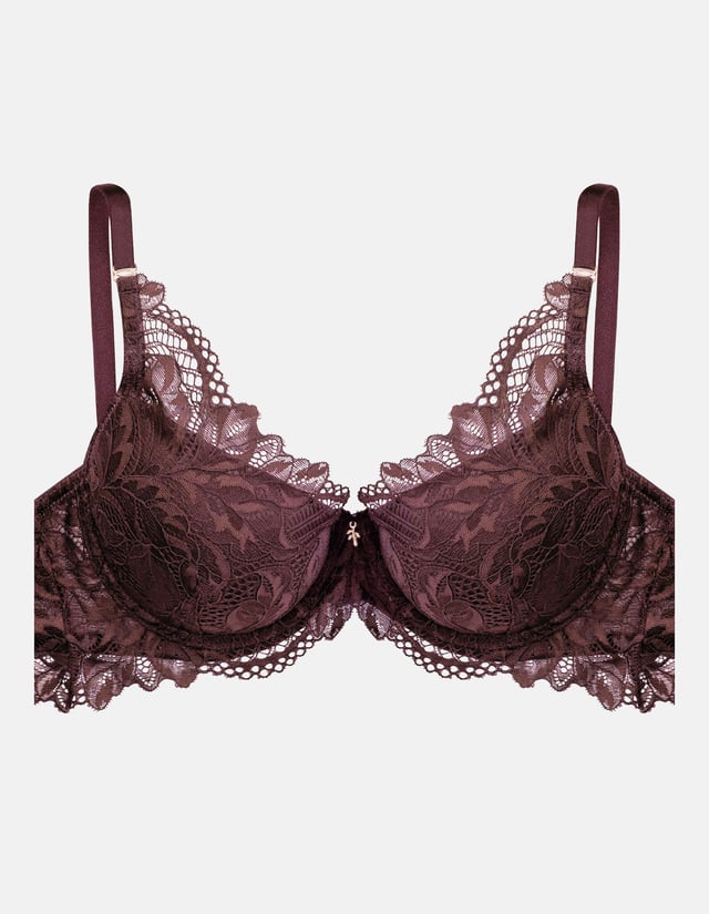 Push-up bra Insoley - maroon