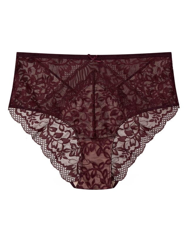 High-waisted panties Klara - maroon