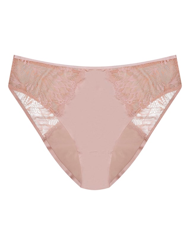 High-waisted panties Olive - Beige