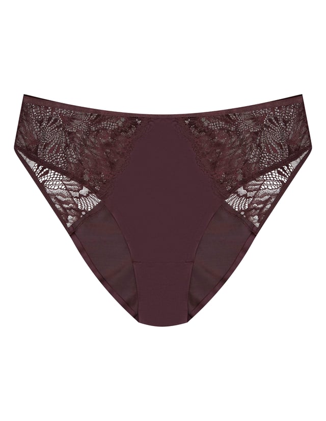 Höschen mit hoher Taile Olive - Braun