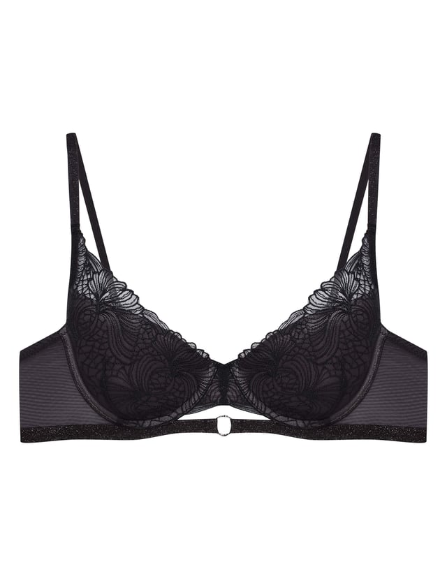 Biustonosz push-up Ombre - czarny