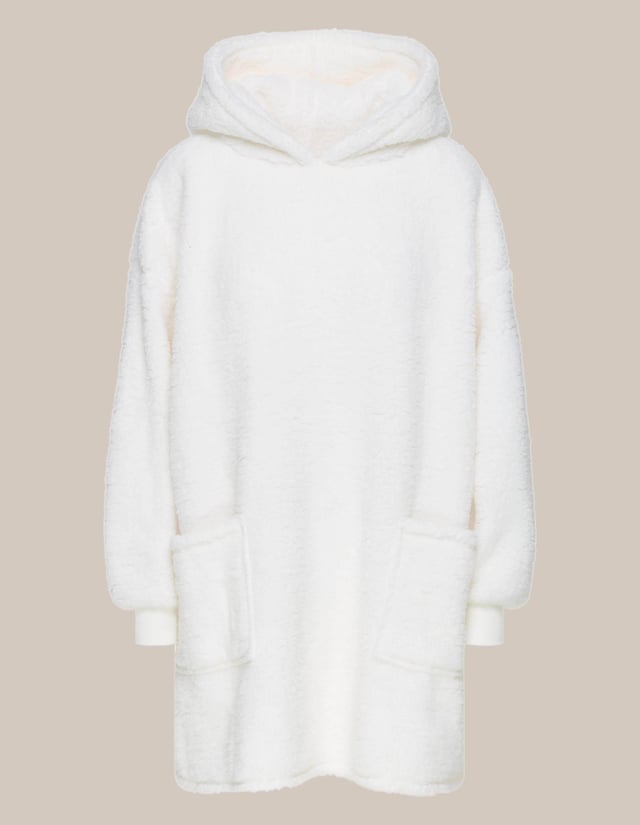 Pluszowa oversizowa bluza Fune - cream