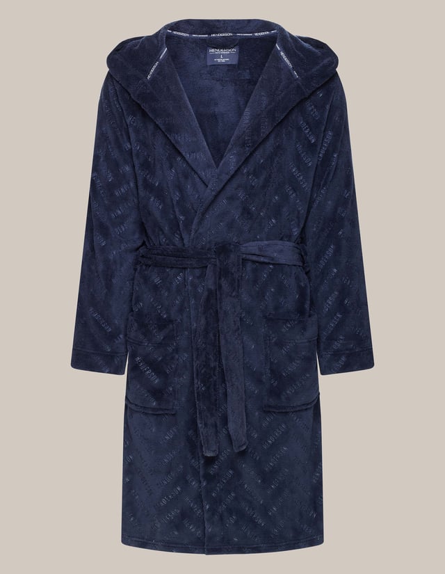 Bademantel Hacker - Navy-Blau