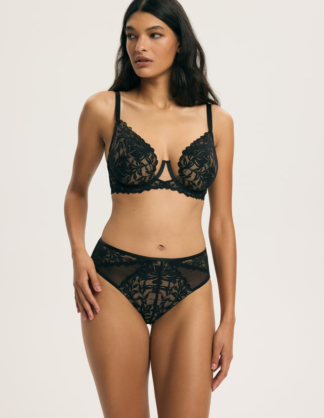 High-waisted panties Gloria - Black