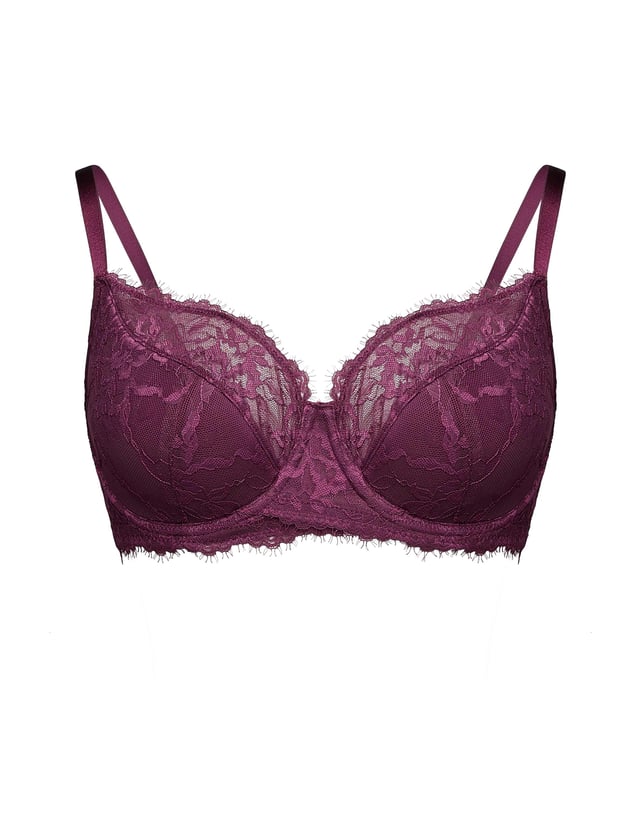 Semi-padded bra Cloe - maroon