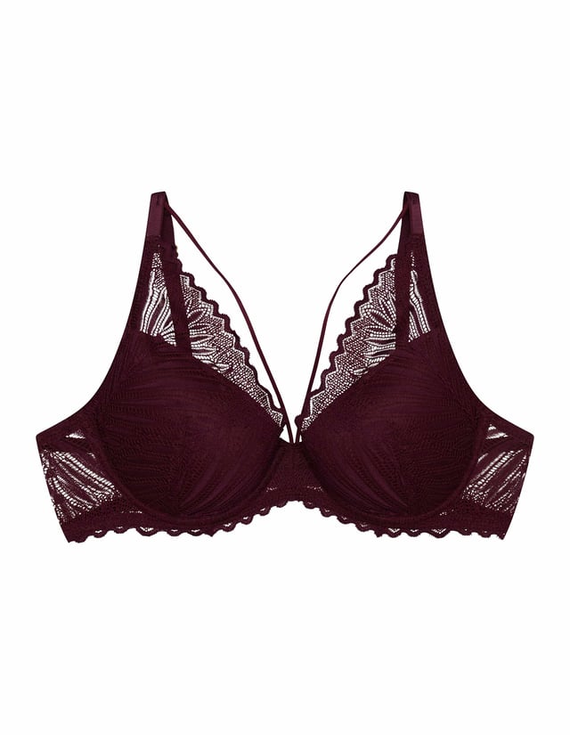 Push-up bra Onika - maroon