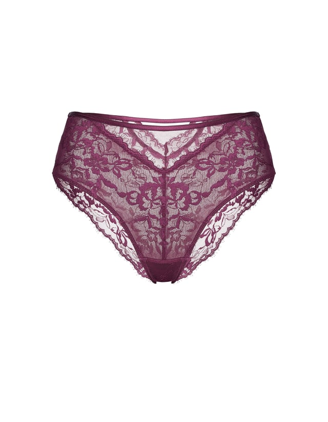 High-waisted panties Cloe - maroon