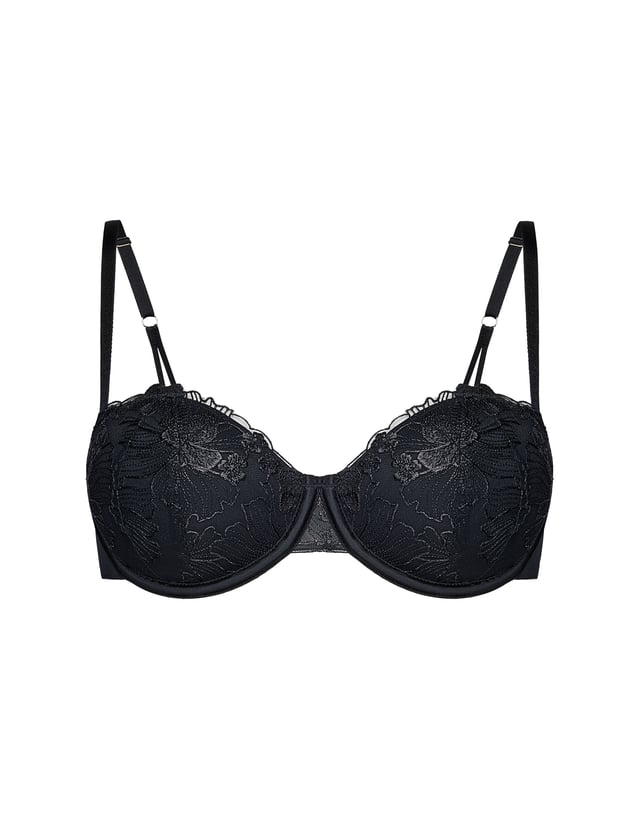Biustonosz push-up Cindarella - czarny