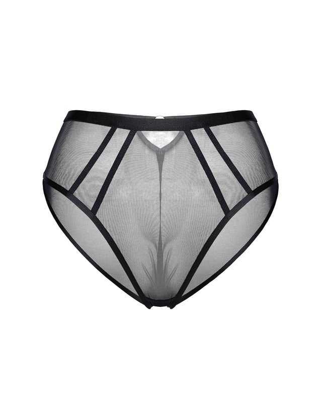 Majtki z wysokim stanem Glam - Black