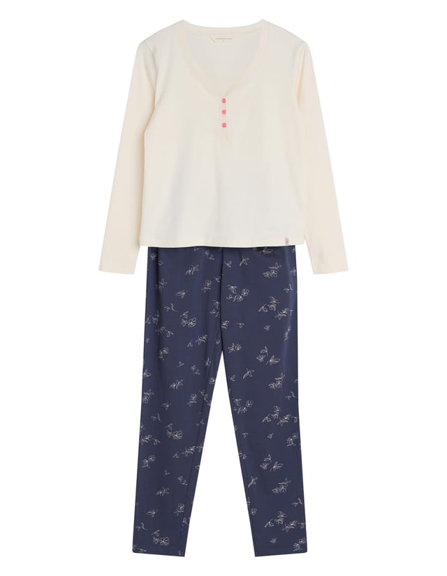 Piżama Delanie - kremowy