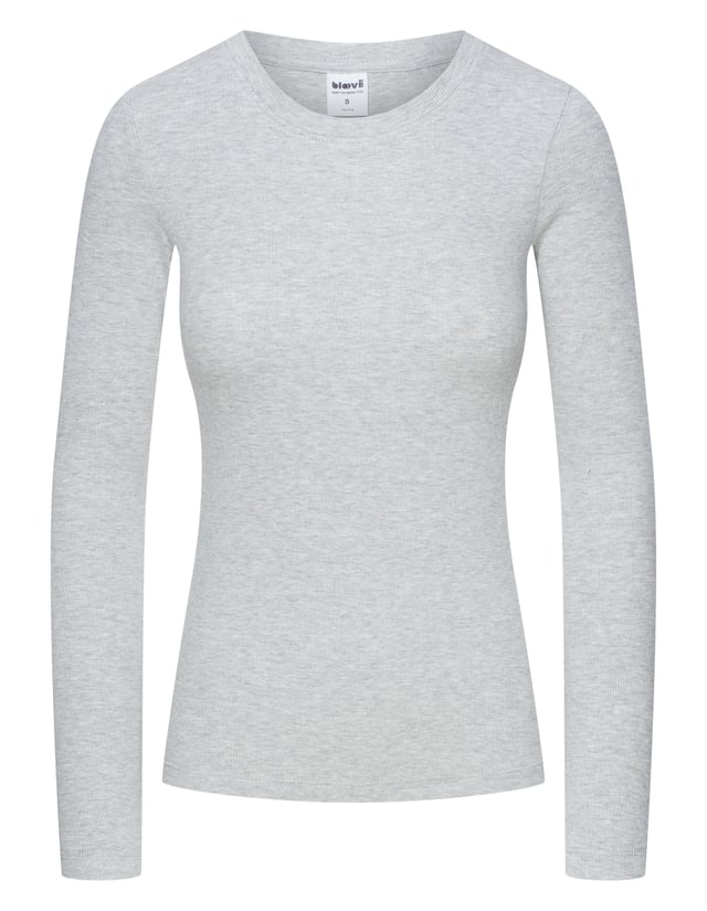 Ribbed Long Sleeve Shirt - Grey