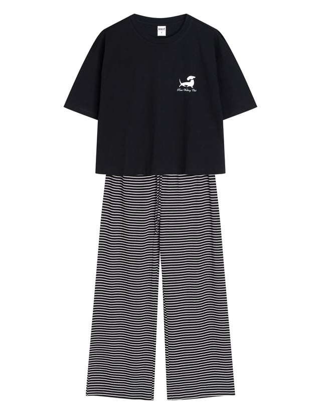 Piżama długa LEISURE - Black