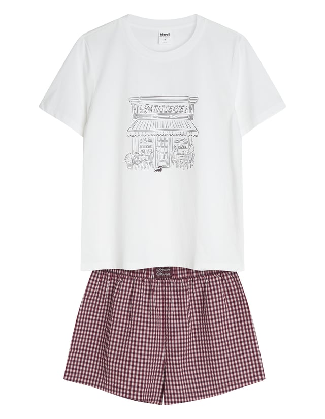 Short Pajamas EMMA - cream