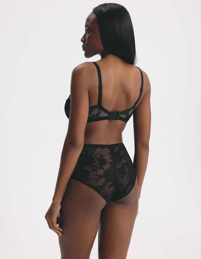 High-waisted panties Mistery - Black