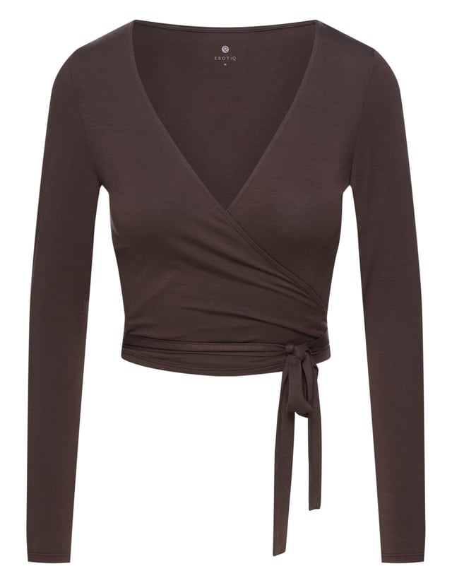 Wrap Top HOLD ON in Soft Viscose - brown