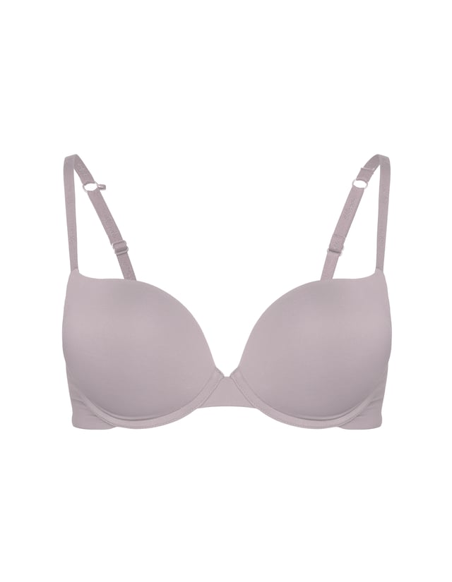 Super Push-Up Nude Bra Beige Under T-Shirt - brown
