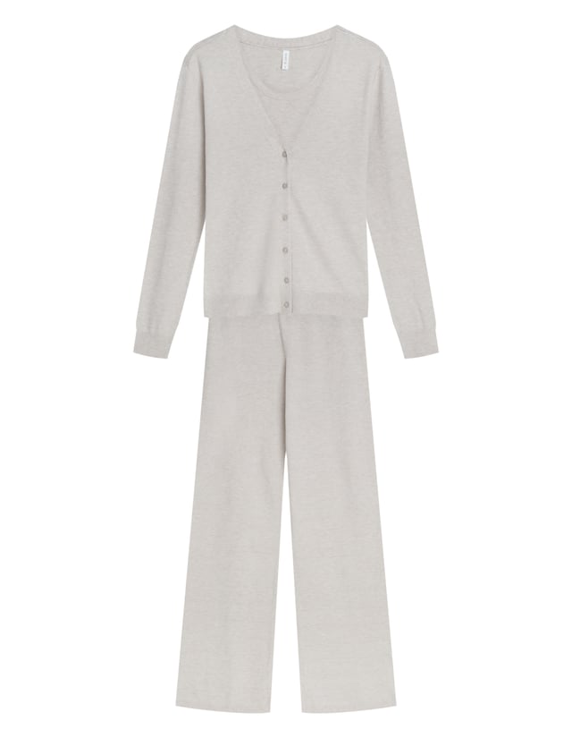 Three-Piece MISTY Set with Soft Viscose Knit - Beige