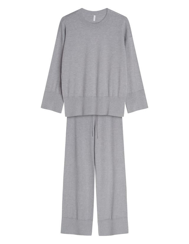 Simone Home Set in Soft Viscose Knit - Grey