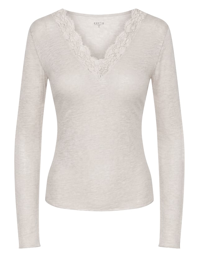Long Sleeve T-Shirt MESHBASE - cream