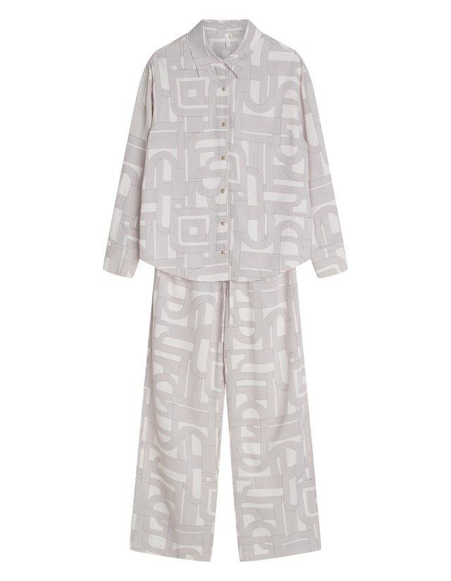 Long Pajamas Mosaic - Beige