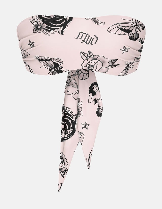 Góra od bikini Tattoo Robert Kupisz X ESOTIQ - beżowy