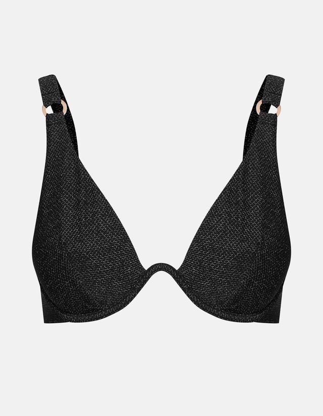 Soft bikini top Stardust - Black