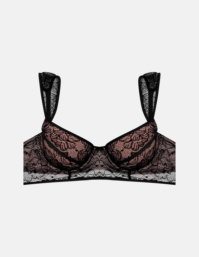 Push-up bra Nikola - black and gold