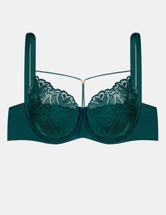 Padded bra Korin - dark ​​green