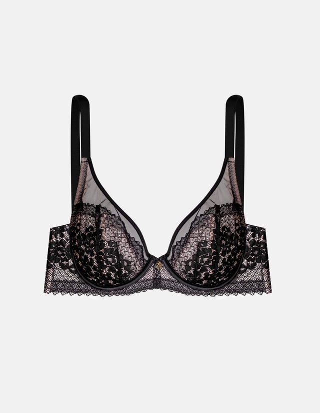 Soft bra Nickita - black and gold