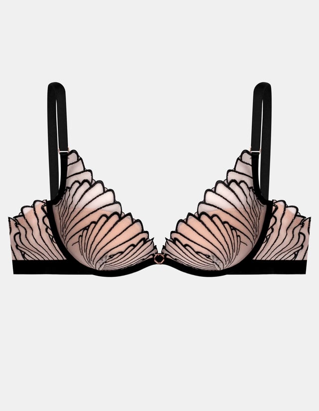Push-up BH Nugat - Schwarz-und-gold
