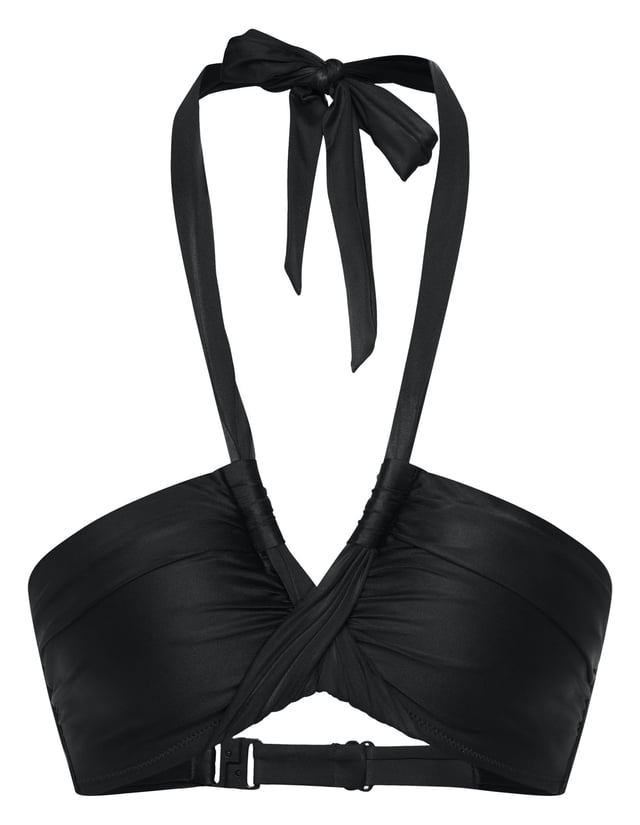 Góra od bikini bandeau Truffle - czarny