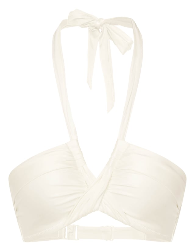 Góra od bikini bandeau Truffle - kremowy