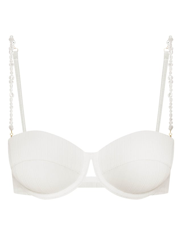 Bikini top push-up Pearl - White