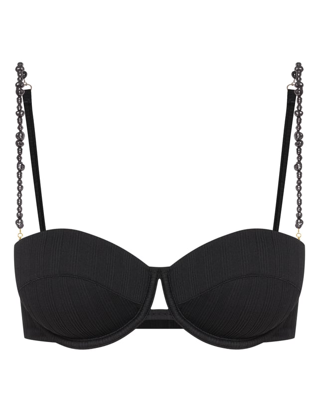 Bikini top push-up Pearl - Black