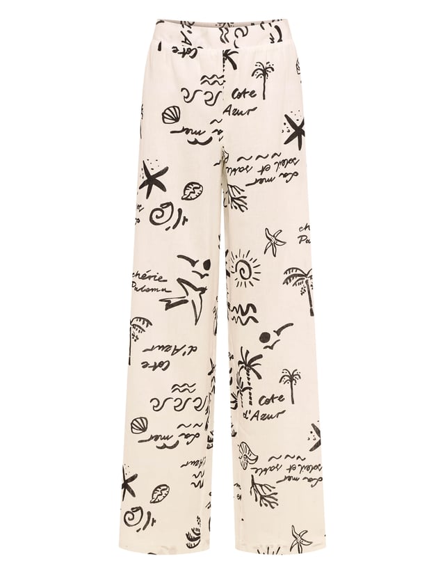 Spodnie Azzurro - кремовий